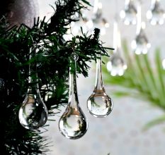 Clear Crystal Teardrop Ornaments - Christmas Tree Ornaments